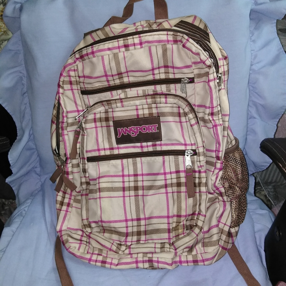 Plaid Jansport Backpack